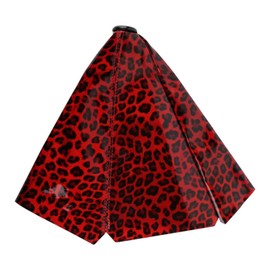 Auto Car Accessory For JDM Red Leopard Print Shift Boot Stitch For Gear Cover MT/AT Shifter Shift Knob Style_8888