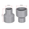 sourcing map PVC Pipe Connector Water Connectors Coupling Grey 50