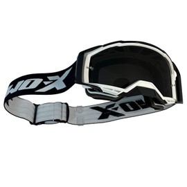 TWO-X Cross Goggles - Motocross Goggles with Tinted Black Lens - Offroad Goggles - Enduro & Downhill - Safety Goggles - Atom - Blizzard White / Black