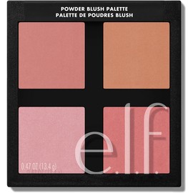 e.l.f. Cosmetics Powder Blush Palette, Four Blush Shades for Beautiful, Long-Lasting Pigment, Light Alta Pigmentación y Acabado Natural, Vegano y Libre de Crueldad Animal