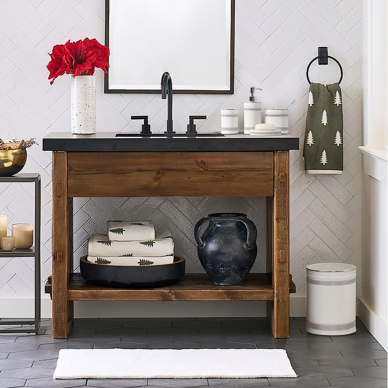Motifeur Bathroom Accessories Set, 4-Piece Ceramic Bath Accessory Complete Set