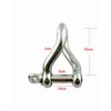 4 Pcs Stainless Steel 316 Twist Shackle 3/16" (5mm) Marine