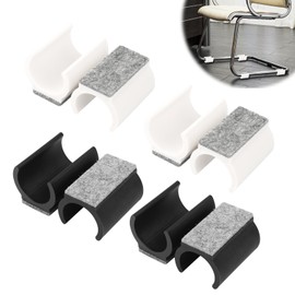 Pack of 8 Chair Gliders, Cantilever Chairs, Diameter 24-25 mm, Felt Gliders for Swing Chairs, Clamping Shell Gliders, Silencer Furniture Gliders for Cantilever Chairs, Protect Tile Floors, Wooden