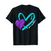 You Matter Teal and Purple Heart Semicolon Mental Health T-Shirt