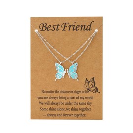 RIXERKOC Friendship Necklaces BFF Chains for 2 Gifts for Girls Necklace Jewellery Long Distance Birthday Christmas Gifts for Women Girls Sisters, Metal