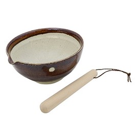 Castle Enterprise Mortar (with Pestle) Large, American Tea, Polka Dot, Made in Japan