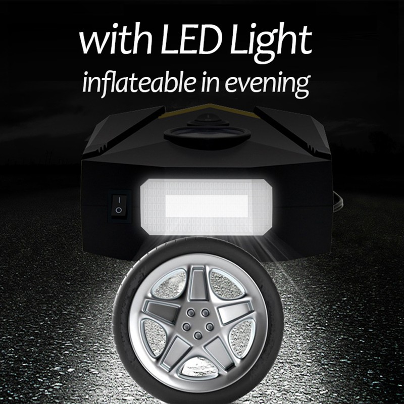120W Tire Inflator Digital Display with LED Light Portable Automatic