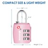 2 Pack TSA Approved Travel Luggage Locks, Combination Lock Alloy