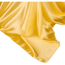 2 Pack Satin Smooth Fabric Table Cover Premium Table Cloth Bright Silk Rectangle Tablecloth for Wedding Banquet Party Events Dining Premium Tablecloth for Wedding/Banquet/Restaurant (Gold, A)