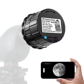 YWYLL WiFi Telescope Eyepiece Camera for 24mm-50mm Microscopes, Spotting Scopes, Binoculars & Digital Telescope Accessories - 32GB Storage, Ideal for Moon, Bird Watching