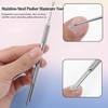 Cuticle Pusher Tool, Professional Nail Tools Set With 50 Grit