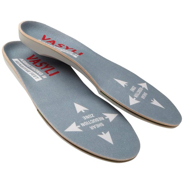 Vasyli - 68742 +Armstrong II Sensitive Feet Orthotic, Plantar Sensitivity, Reduces Shear Force, Diabetic Insoles, Wide Forefoot, Shock-Absorbing, Heat Molding Optional, Reduces Forefoot Thickness