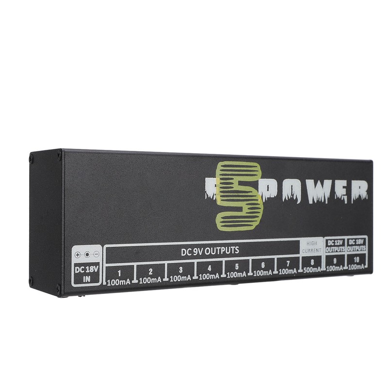 Guitar Effect Pedal Power Supply 10 Independent DC 9V 12V