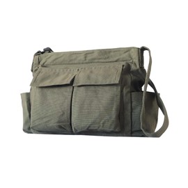 Renlock Shoulder Tote Bag, Canvas Bag, Zipper Included, Large Capacity, Shoulder Tote Bag, Crossbody Bag, Canvas Bag, Cloth Bag, Lightweight, Large, Stylish, Khaki