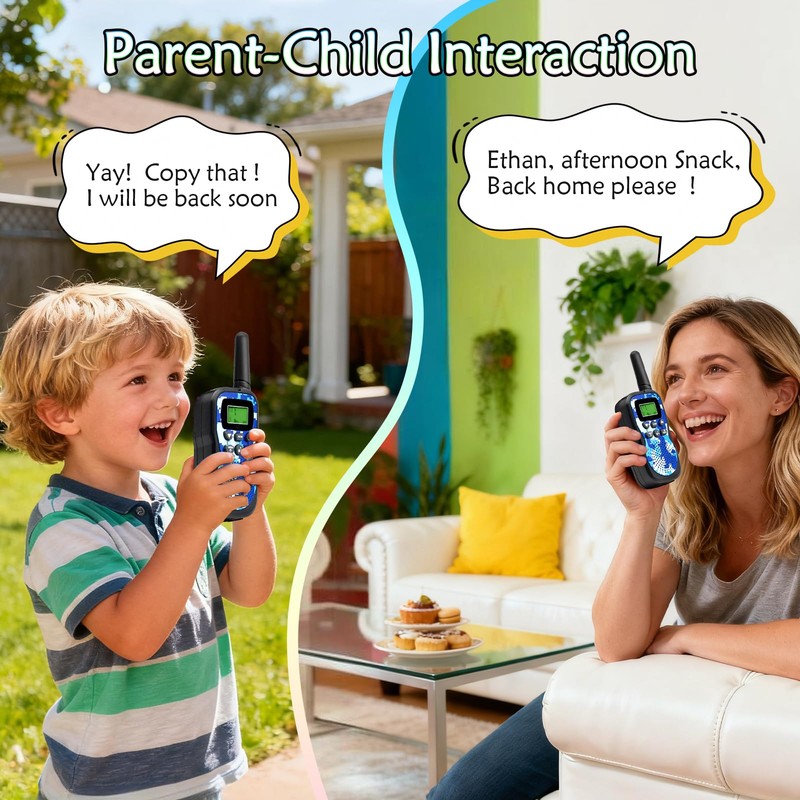 Huaker Kids Walkie Talkies,3 Pack 22 Channels 2 Way Radio