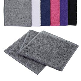 aztex 100% Cotton Deluxe Gym Towel, 30 x 90cm - Slate