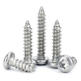 M4 x 30 mm Torx Self Drilling Wood Screws Round Head Screw 304 Stainless Steel Self Drilling Wood Screws (Pack of 50)