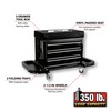 Performance Tool W85025 3-Drawer Rolling Tool Chest Seat With Magnetic