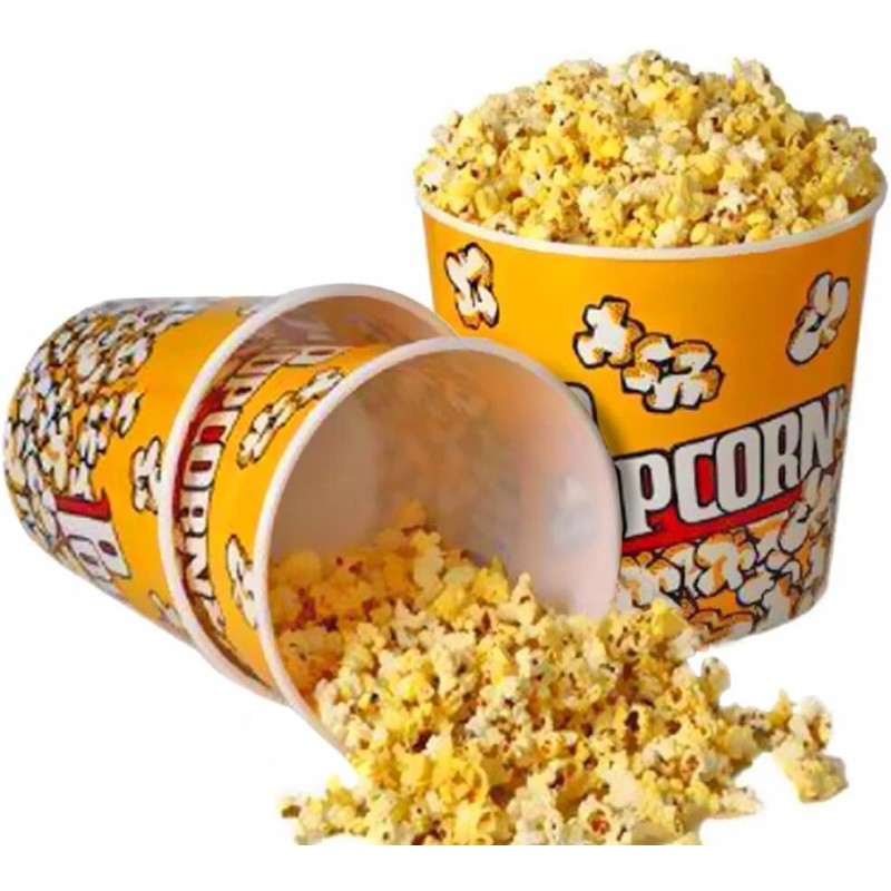 Novelty Place Retro Style Plastic Popcorn Containers Boxes Bucket for