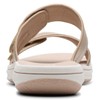 Clarks Women's Breeze Maye Slide Sandal, Sand Synthetic, 9