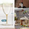 Posh Setting 7oz, Gold Gliter Plastic Wine Glasses Hard Plastic