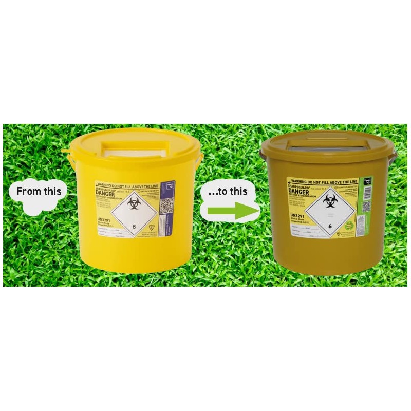 Sharpsguard DNDD473YL Sharps Bin, 7L, Yellow