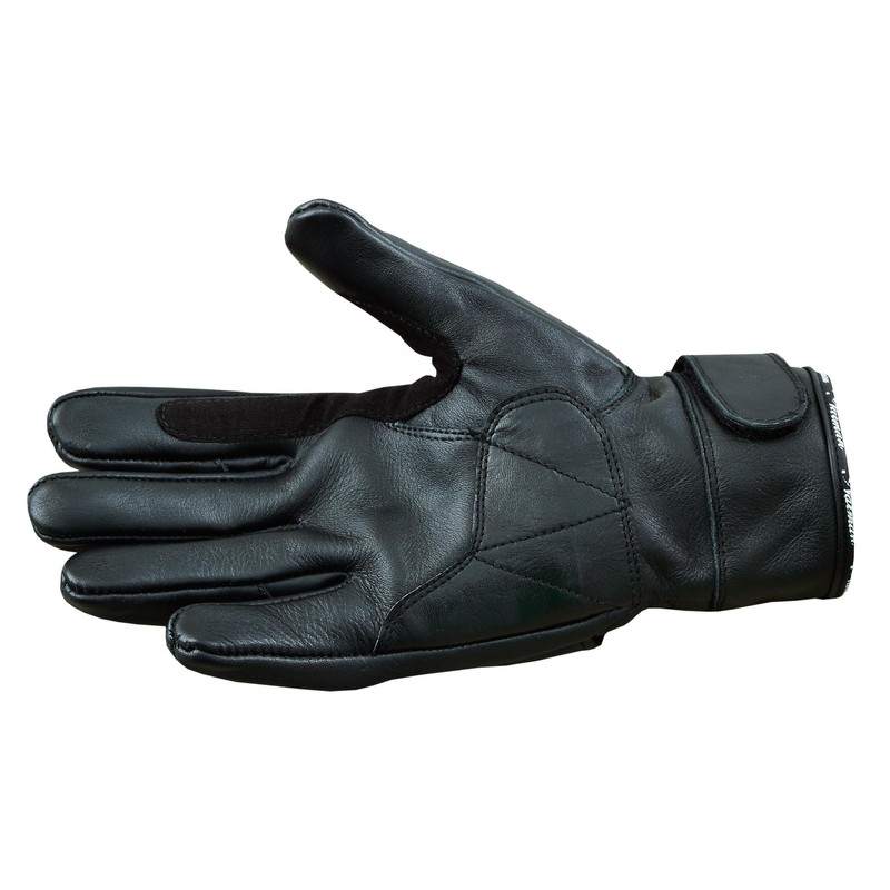 Premium Cow Leather Summer Motorcycle Gloves Black, s
