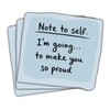 3 Pcs Note to Self Sticker, Make You Proud Sticker, Self Love, Positive Message, Motivational Quote, Inspirational Stickers 3 Inches Gift for Water Bottle Laptop Phone Helmet Kindles Tumbler