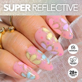 KIARA SKY Gel Polish DiamondFX Reflective Glitter Soak Off with Sparkle Diamond dust effect 0.5 fl oz, 5 Cents (blue gray)