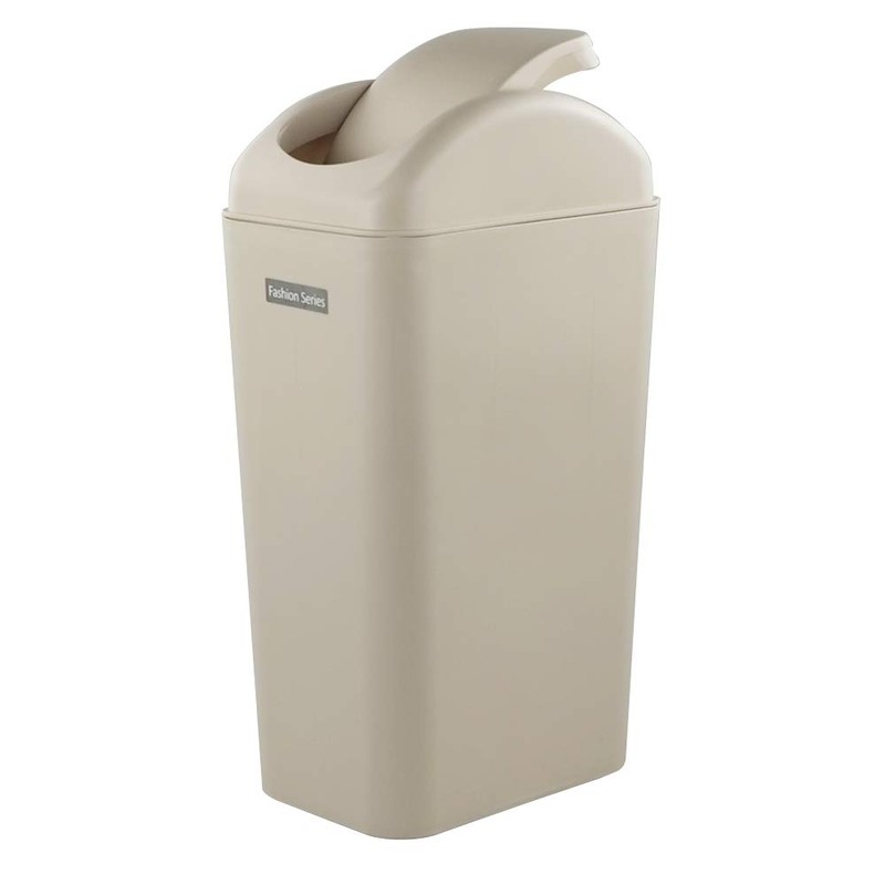 Obstnny Slim Plastic Trash Can for Narrow Spaces at Home