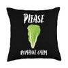 Please Romaine Calm Lettuce Healthy Vegetable Throw Pillow