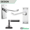 EAI Polished Chrome Victorian Scroll Door Handles | 1 Pair
