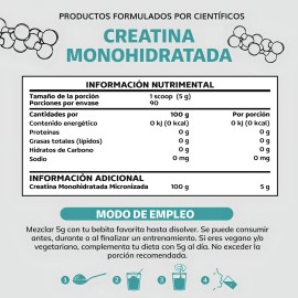 Creatina Monohidratada Micronizada Pura En Polvo 450gr Sabor Sin sabor