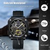 rorios Wristwatches for men, mechanical automatic watch, minimalist skeleton watch,