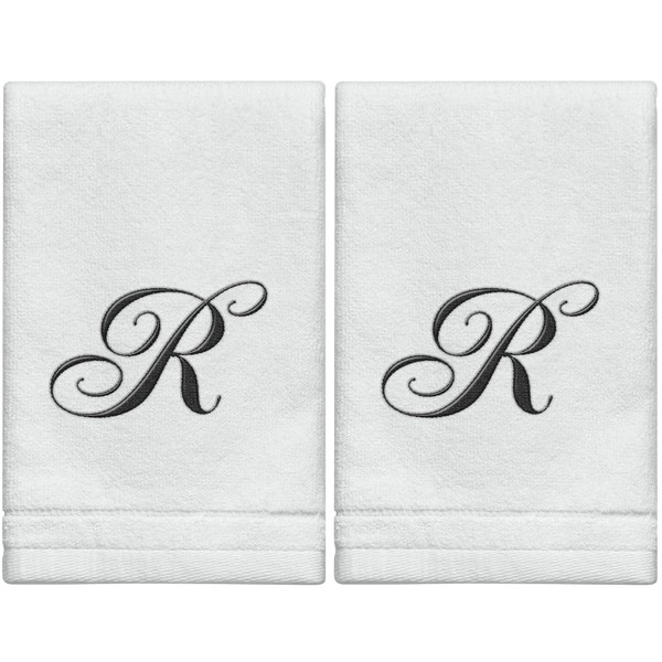 Monogrammed Towels Fingertip, Personalized Gift, 11 x 18 Inches -