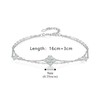 PHNIBIRD Clover Bracelet 925 Sterling Silver Dainty Love Friendship Birthstone