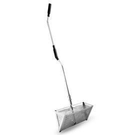 Exact Design Sand Flea Rake,16-Inches Wide Basket, 52” Long Strong Assembly Handle, Sharp Teeth, Curved Handle Design [3 Pieces Assembly Handle Version]