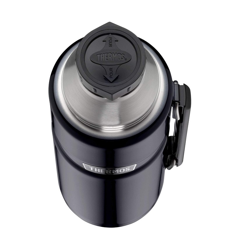 Thermos Stainless King Flask, glossy black, 1.2 L, 33.6 x