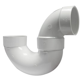 Canplas 193204 PVC DWV P Trap SW HXH, 4-Inch, White