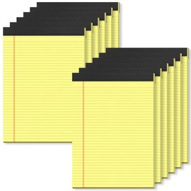 Yellow Legal Pads 8.5 x 11 College Ruled - 12 Pack Yellow Paper Tablets 8 1/2 x 11 Note Pads - Perforated Yellow Pads 8.5 x 11 Double-Size Printing Notepad 30 Sheets each Note Pad for Office School
