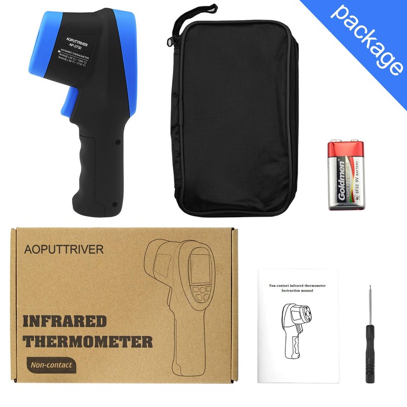 Pyrometer High Temp Thermometer Gun, AP-2732 Laser Thermometer Gun -58℉~2732℉(-50℃