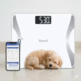 Dwell 디웰 스마트 체지방 체중계 정확한 몸무게 인바디 가정용 화이트색상 Dwell Smart Body Fat Scale Accurate Weight Inbody Home White Color