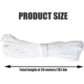 20 Meters Picture Hanging Cord - Durable Nylon Cord for Hanging Picture Frames, Mirrors, and Wall Décor, Perfect for Home & Office