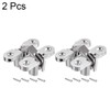 sourcing map 2pcs Invisible Concealed Cross Hinges Wooden Doors, Zinc