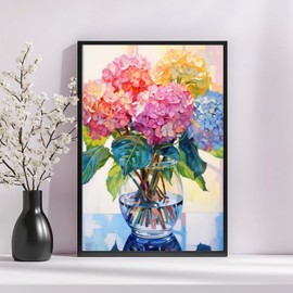 Hydrangea Diamond Painting Adult Flower Diamond Painting Full DIY Diamond Art Painting Embroidery Set Home Wall Decor Gift 30 x 40 cm