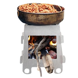 Portable Wood Burning Camping Stove | Stainless Steel Portable Camping Stove Burner - Lightweight Alcohol Stove for Picnic BBQ Camp Hiking, Outdoor Camping Gear