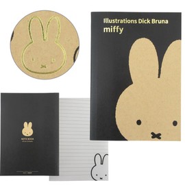 Square Miffy Threadbound Notebook, A5, Black, Dick Bruna, Miffy, Ruled, 24 Sheets 050667