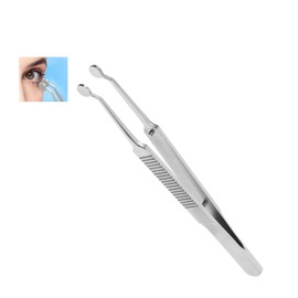 WADY Stainless Steel Meibomian Gland Expressor, Premium Meibomian Gland Expressor Eyelid Eyelid, Eyelid Massage Tweezers Relief Tools Meibomian Gland Forceps Eyelid Gland Care Tweezers for Dry Eyes