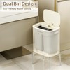 MRBIN Metal Kitchen Trash Can with Wheel Legs, 36L /
