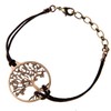 Delicate Tree of Life Peace Bronze Adjustable Bracelet